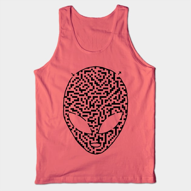 Alien Head Maze Tank Top by gorff